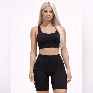 Forever 21 Black High-Rise Bike Shorts